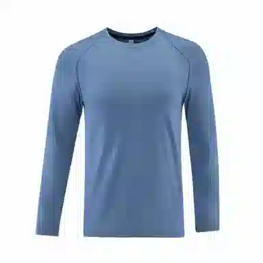 浪莎 长袖空白版网孔透气速干跑步健身衣 男款