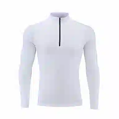 浪莎 跑步休闲拉链训练长袖速干立领反光条健身衣 男款