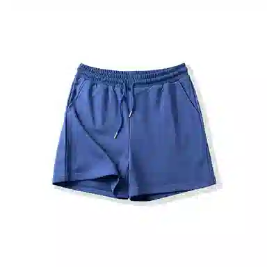 SHANTREE Loose Fit Mid-Rise Drawstring Shorts Blue