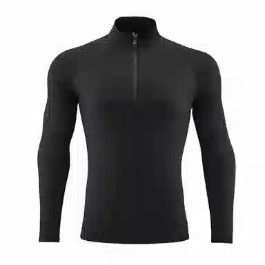 浪莎 跑步休闲拉链训练长袖速干立领反光条健身衣 男款