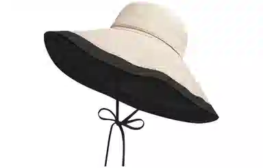 优幽兰 时尚百搭超大帽檐遮阳韩版潮流防紫外线海边度假骑车遮脸显脸小 棉 防晒帽 女款