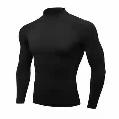 浪莎 长袖运动紧身弹力高领速干健身衣 男款