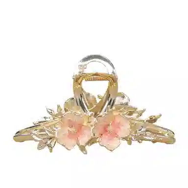 彤彤兔 高级感水晶石花朵鲨鱼夹头饰时尚通勤百搭夏后脑勺盘发抓夹 合金 发夹 女款