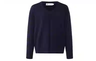 东鲸岁时记 学院风纯色套头休闲舒适百搭毛衣 女款 深海鲸