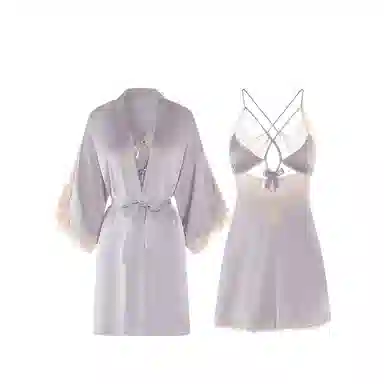 潞优野 镂空蕾丝时尚舒适睡衣套装 女款