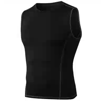 玉儿恋 运动紧身训练跑步排汗速干无袖健身衣 男款