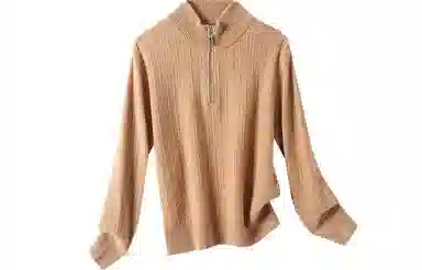 恒源祥 纯色立领宽松长袖毛衣 男女同款