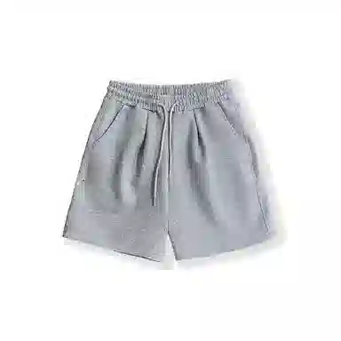 我是大卫 韩版纯色轻薄透气运动五分裤简约垂感宽松休闲短裤 男女同款 灰色