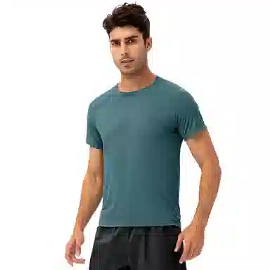 玉儿恋 宽松跑步速干圆领吸汗透气运动休闲短袖健身衣 男款