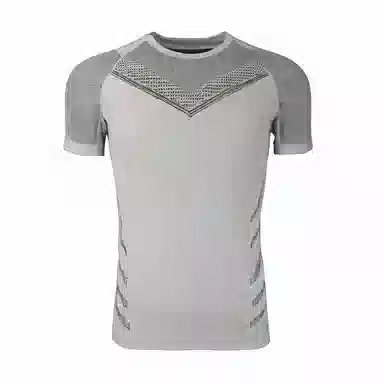 浪莎 运动高弹修身短袖健身衣 男款