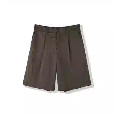 我是大卫 韩版潮流宽松透气五分裤直筒垂感休闲短裤 男女同款 卡其色