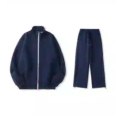 我是大卫 美式重磅双开拉链宽松休闲卫衣套装 男女同款