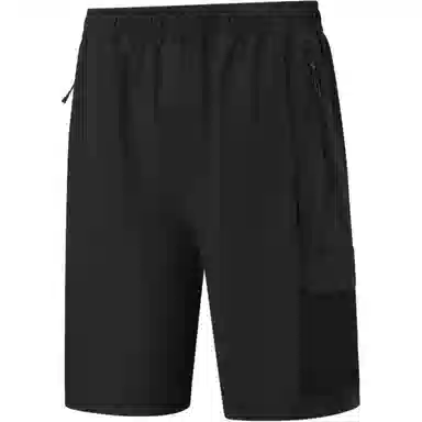 特步 综训系列 男士中腰透气百搭五分运动短裤 男款 正黑色