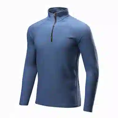 浪莎 速干运动上衣半拉链立领长袖健身衣 男款