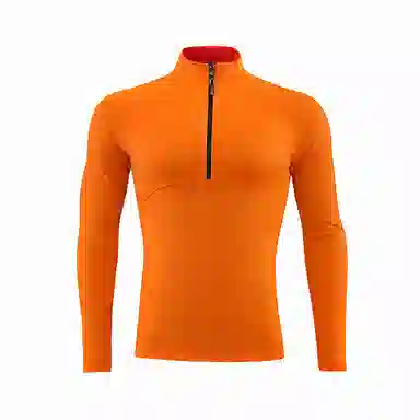 浪莎 户外运动长袖半拉链立领跑步健身衣 男款