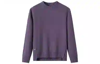 恒源祥 纯色半高领侧开叉套头长袖毛衣 女款