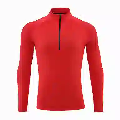 浪莎 跑步休闲拉链训练长袖速干立领反光条健身衣 男款