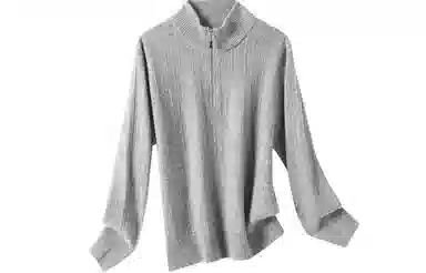 恒源祥 纯色立领宽松长袖毛衣 男女同款