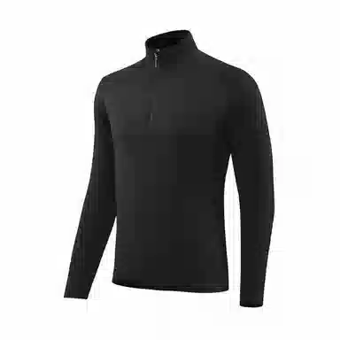 浪莎 跑步训练半拉链弹力速干立领打底衫长袖健身衣 男款