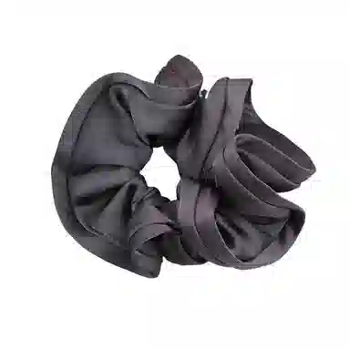 彤彤兔 法式高级感大肠纯色木耳边花苞缎面马尾肠圈气质头饰 布料 发圈 女款