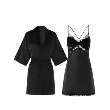 潞优野 带胸垫纯欲风舒适亲肤睡衣套装 女款