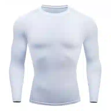 浪莎 运动长袖弹力紧身户外网球运动训练跑步健身衣 男款