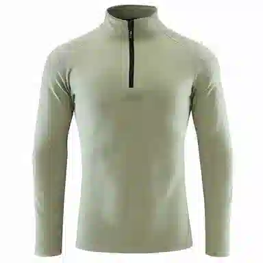 浪莎 立领长袖透气弹力纯色百搭健身衣 男款