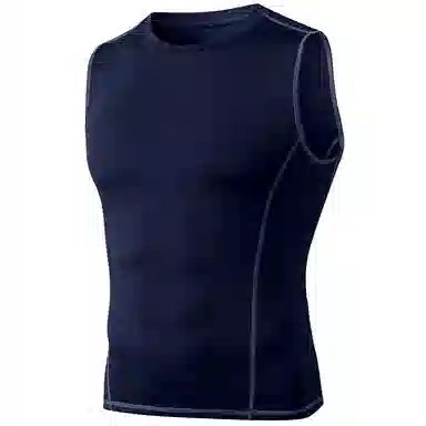 玉儿恋 运动紧身训练跑步排汗速干无袖健身衣 男款