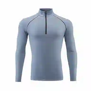 浪莎 户外长袖半拉链跑步健身衣 男款