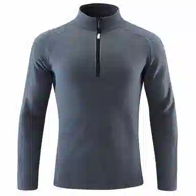 浪莎 立领长袖透气弹力纯色百搭健身衣 男款