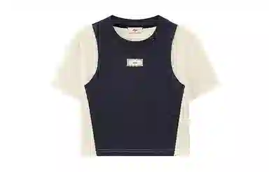 CHUU Deconstructed Layered Tee Navy