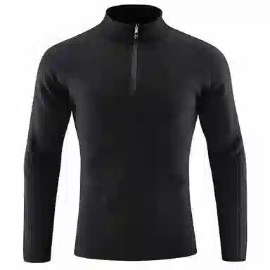 浪莎 立领长袖透气弹力纯色百搭健身衣 男款