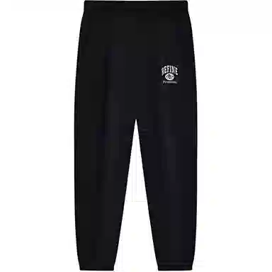 特步 篮球系列 字母宽松中腰系带束脚运动长裤 男款 正黑色