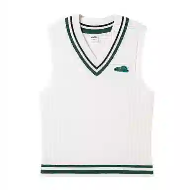 ellesse V-Neck Sleeveless Sweater Off-White