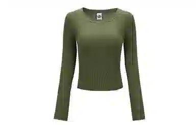 蕉下 纯色圆领休闲套头修身长袖毛衣 女款