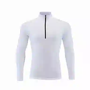 浪莎 户外运动长袖半拉链立领跑步健身衣 男款