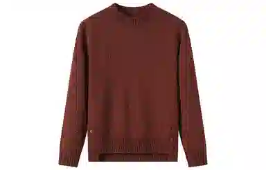 恒源祥 纯色半高领侧开叉套头长袖毛衣 女款