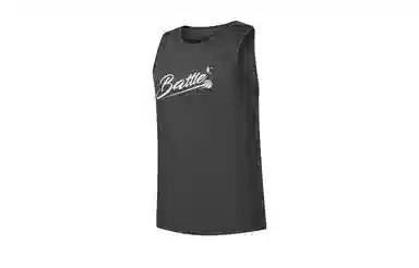 乔丹 速干透气 字母印花休闲薄款 时尚训练比赛 圆领套头篮球背心 男款 铁灰色