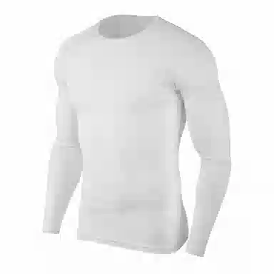 浪莎 针织长袖衫户外速干衣跑步圆领健身衣 男款