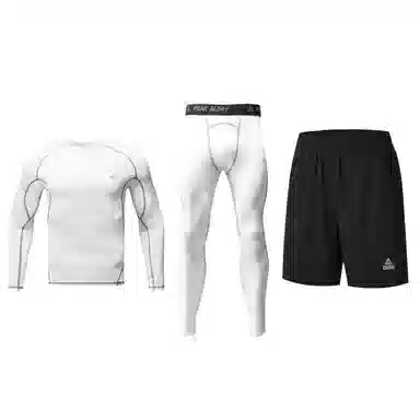 匹克 运动速干透气圆领套头上衣高弹紧身塑形训练跑步篮球瑜伽骑行健身套装 男女同款