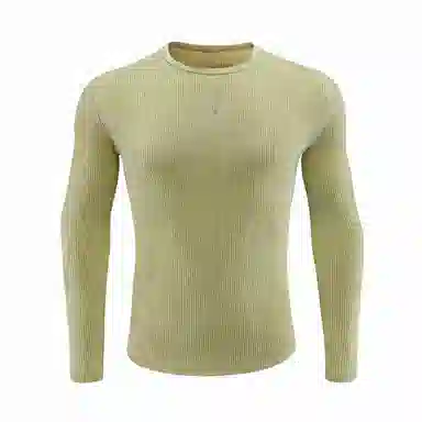 浪莎 户外运动速干透气修身长袖健身衣 男款