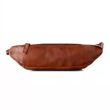 Simple&nature Multifunctional Leather Waist Bag Black Brown