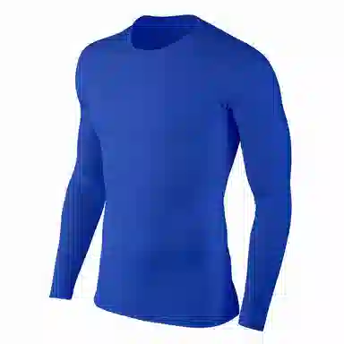 浪莎 针织长袖衫户外速干衣跑步圆领健身衣 男款