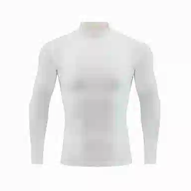 浪莎 半高领速干跑步长袖健身衣 男款