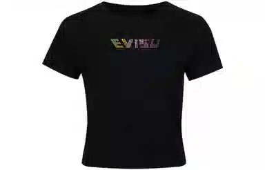 EVISU SS24 Black T-Shirt