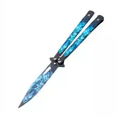 乐智由我 未开刃蝴蝶练习刀彩色户外多功能折叠刀甩手观赏刀 成品模型
