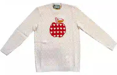 GUCCI FW22 Apple Jacquard Crewneck Sweater
