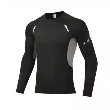 浪莎 骑行训练长袖弹力跑步打底速干健身衣 男款