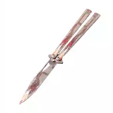 乐智由我 未开刃蝴蝶练习刀彩色户外多功能折叠刀甩手观赏刀 成品模型