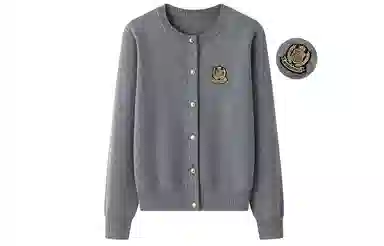 东鲸岁时记 学院风韩系收腰松弛感小个子舒适毛衣 女款 灰色